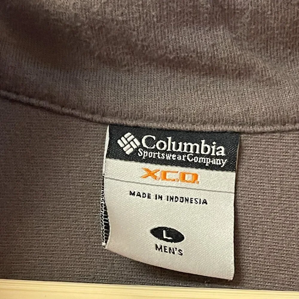 Columbia Men's Half Zip Long Sleeve Pullover Burnt Orange Large - Picture 5 of 9